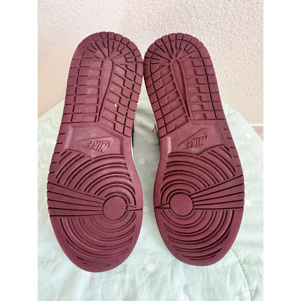Jordan Air Jordan 1 Low Men’s Lace-Up Sneakers Burgundy/White/Black Size 9.5